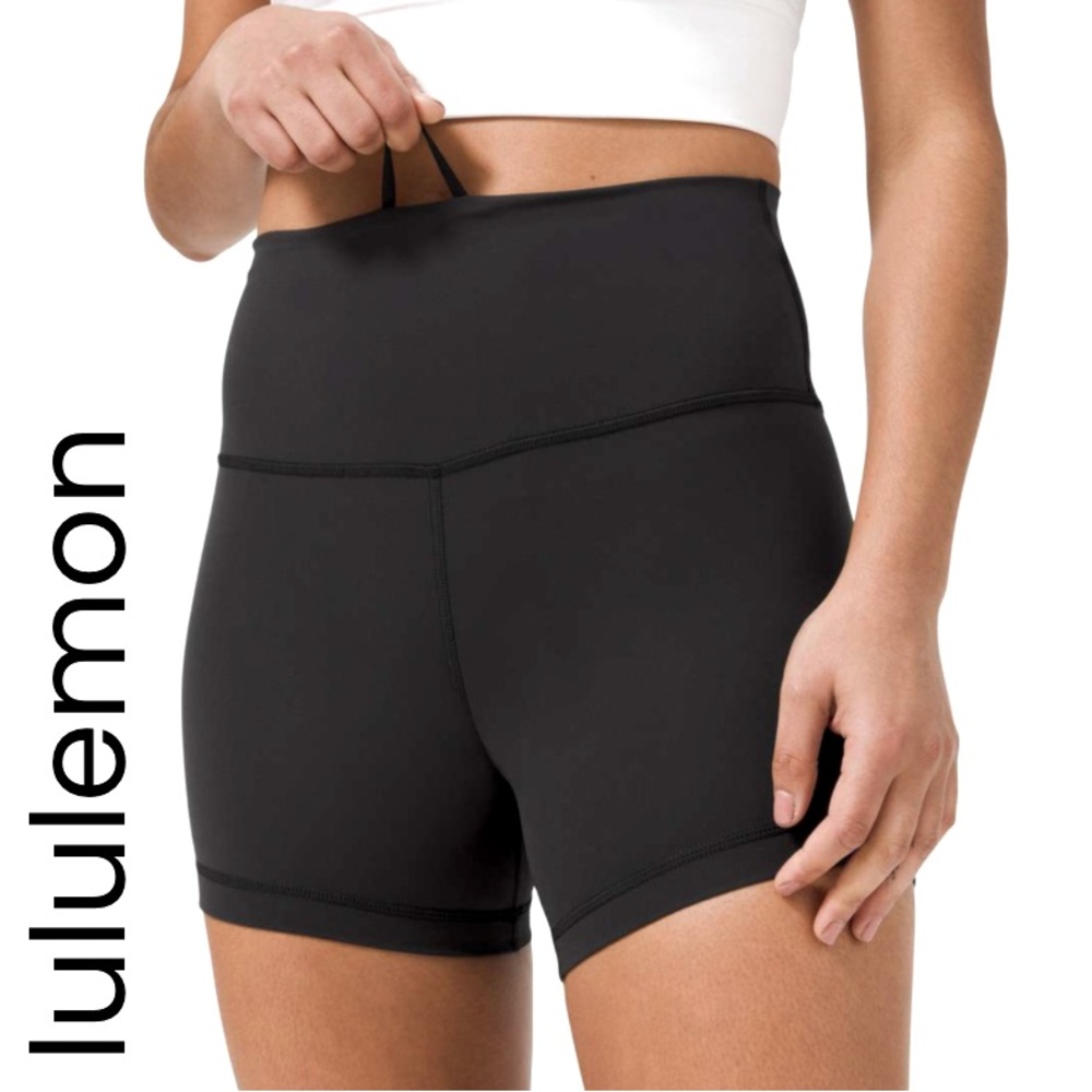 Lululemon black Wunder Train high rise shorts LIKE NEW